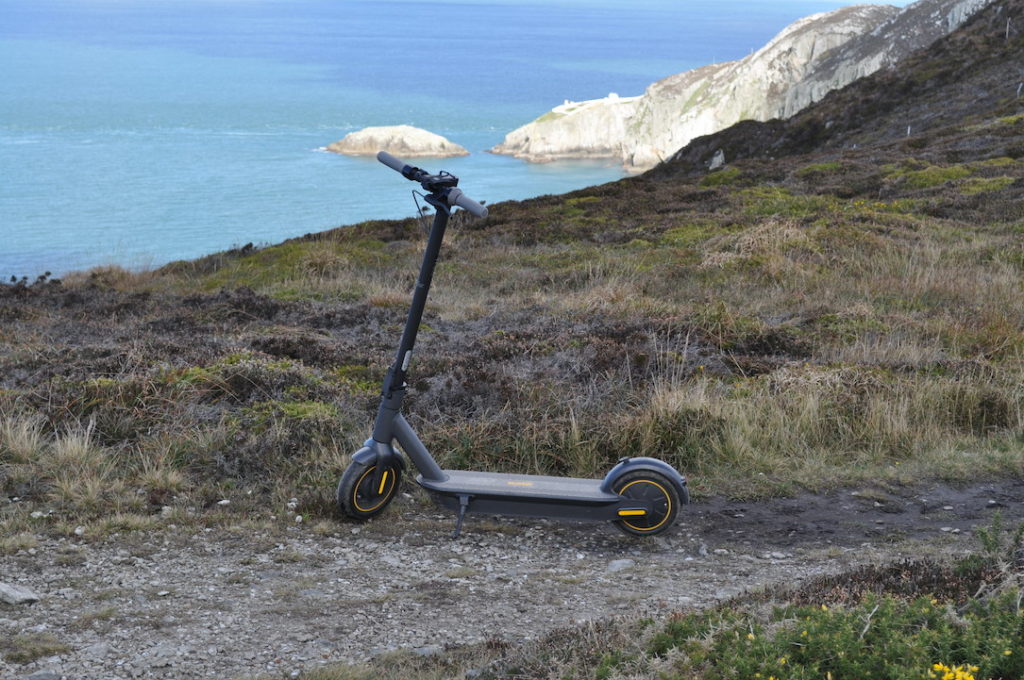 Riding my electric scooter around anglesey